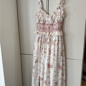 Christian Lacroix Floral Ruffle Dress